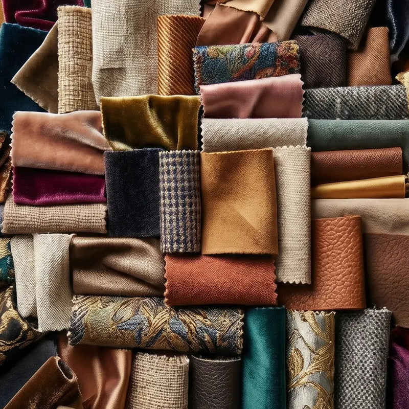 Upholstery fabric swatches