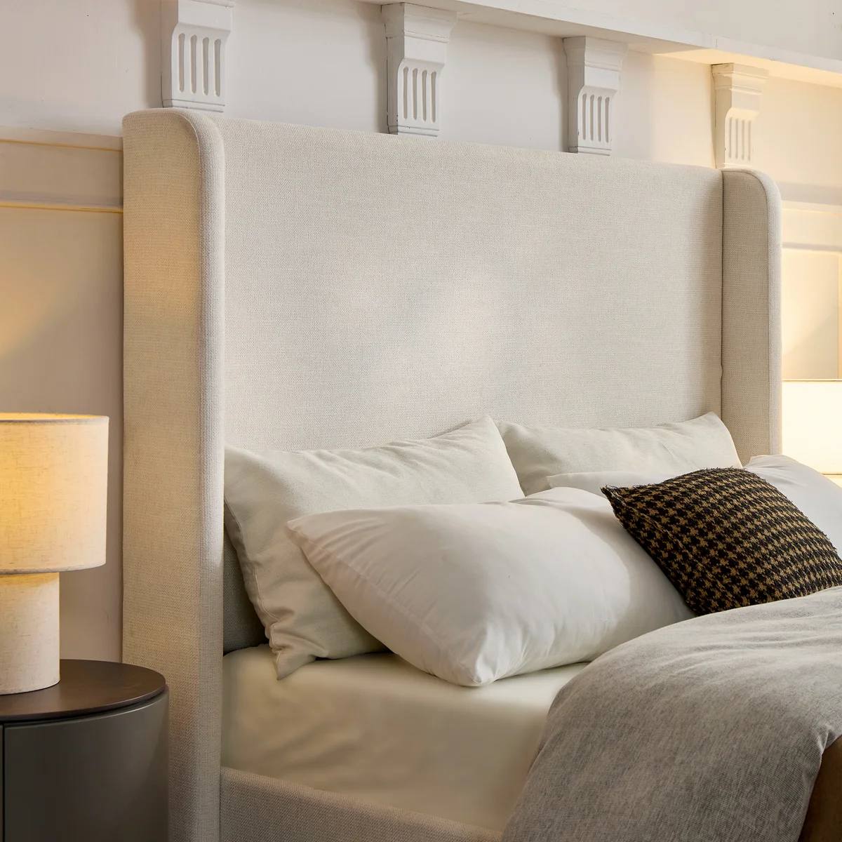 White Upholstery Bed