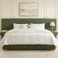 Olive Upholstery Bed with Side Storage