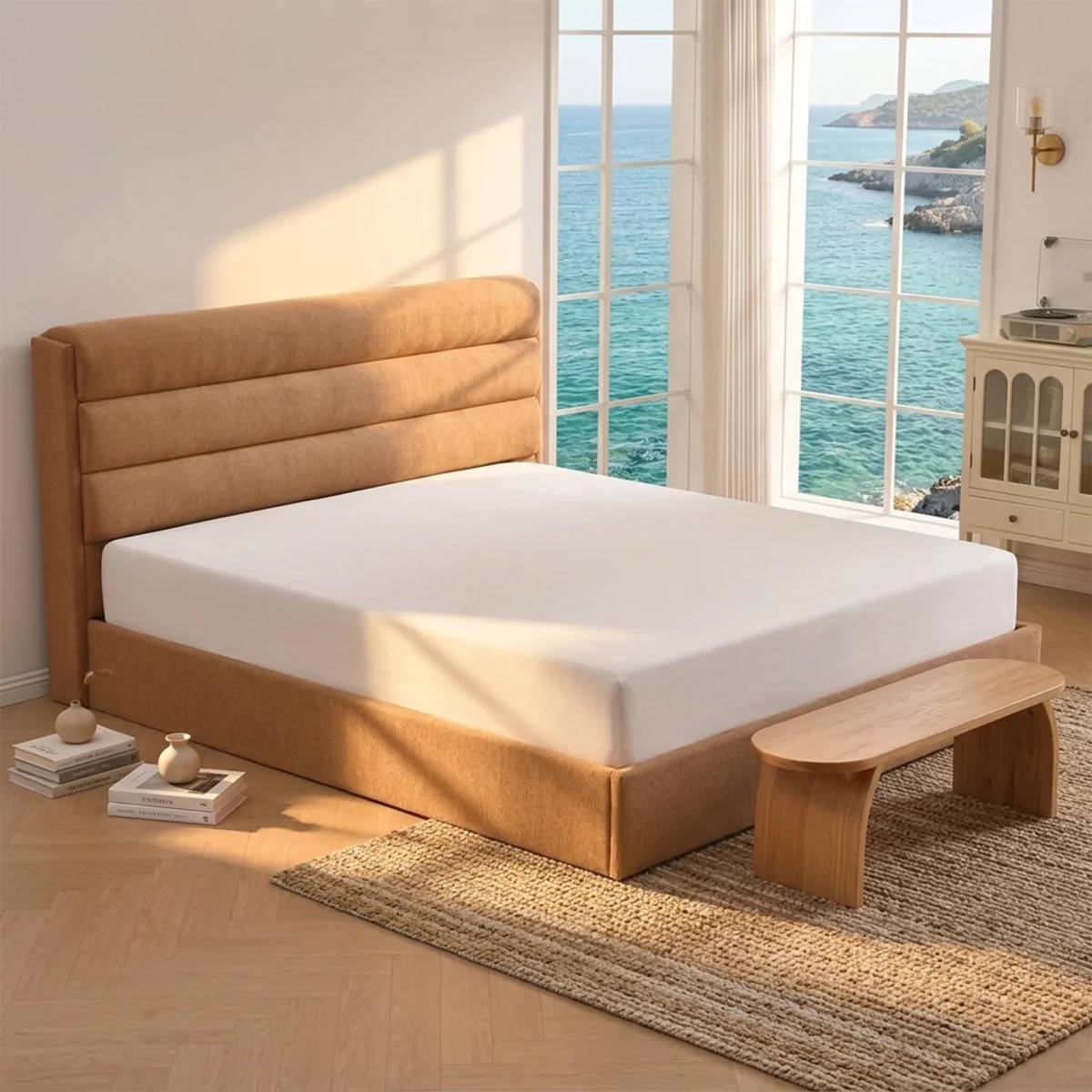 Rolling Tufting Upholstery Bed