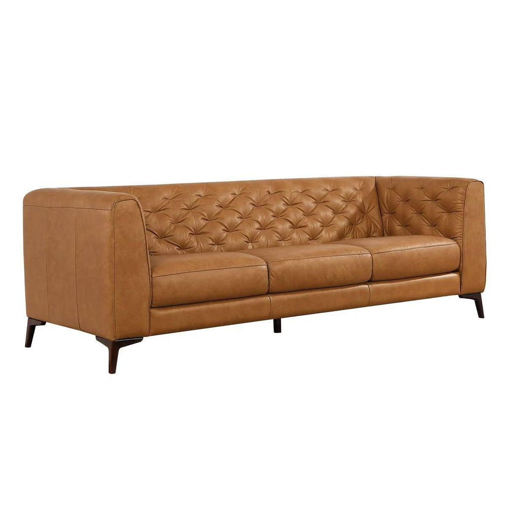 Tufted Tan Sofa